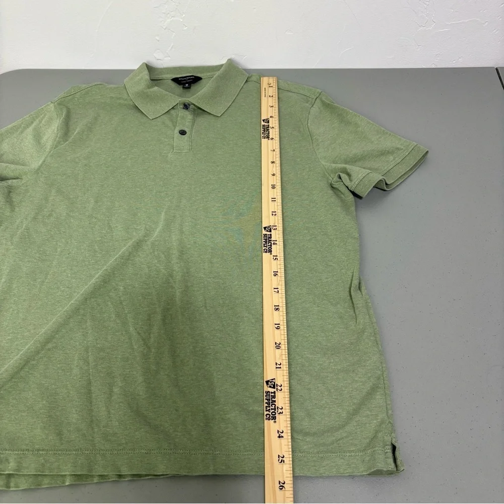 Banana Republic Luxe Touch Men's Medium Polo Green Short Sleeve Cotton